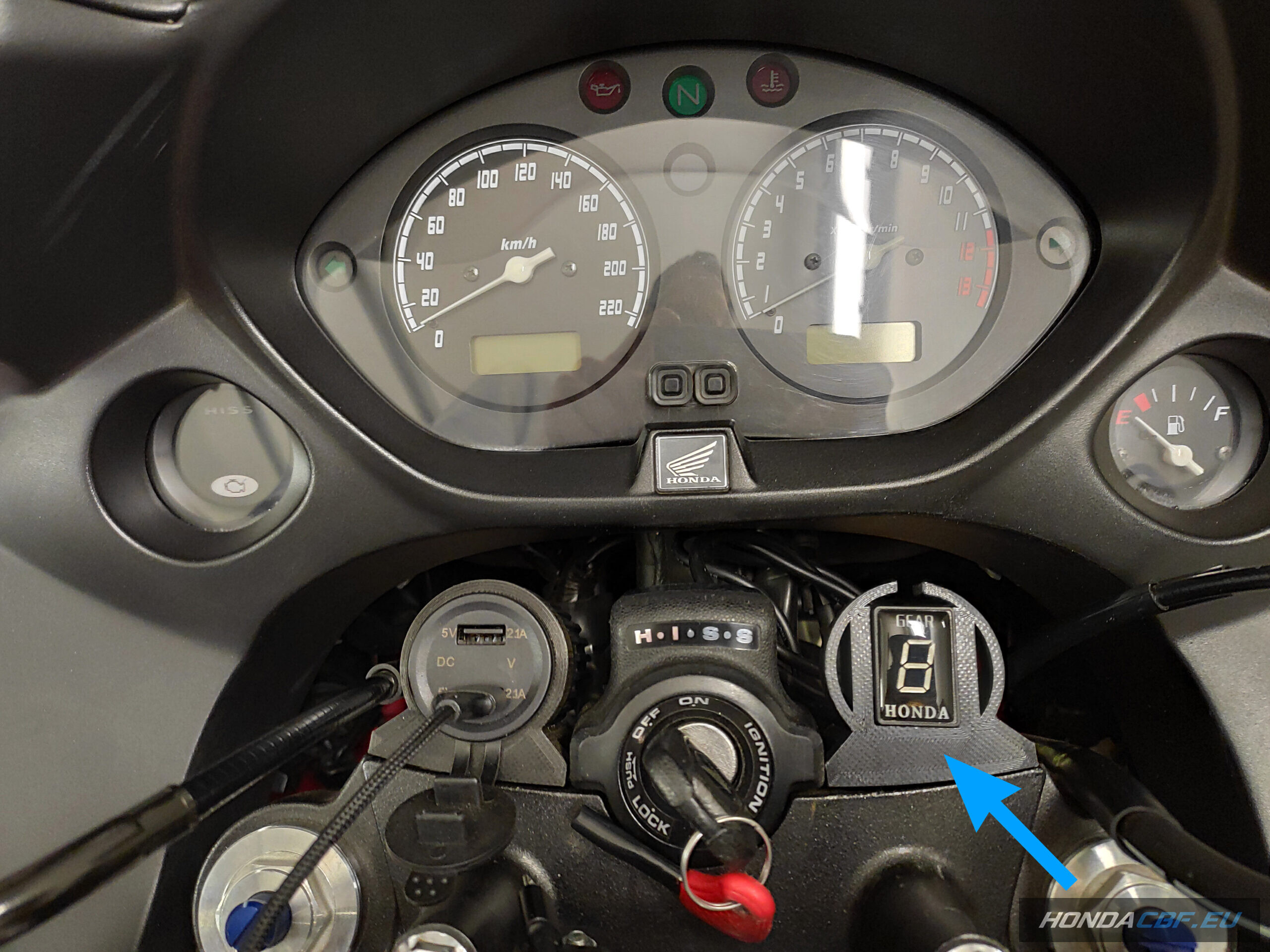 Honda CBF gear indicator holder