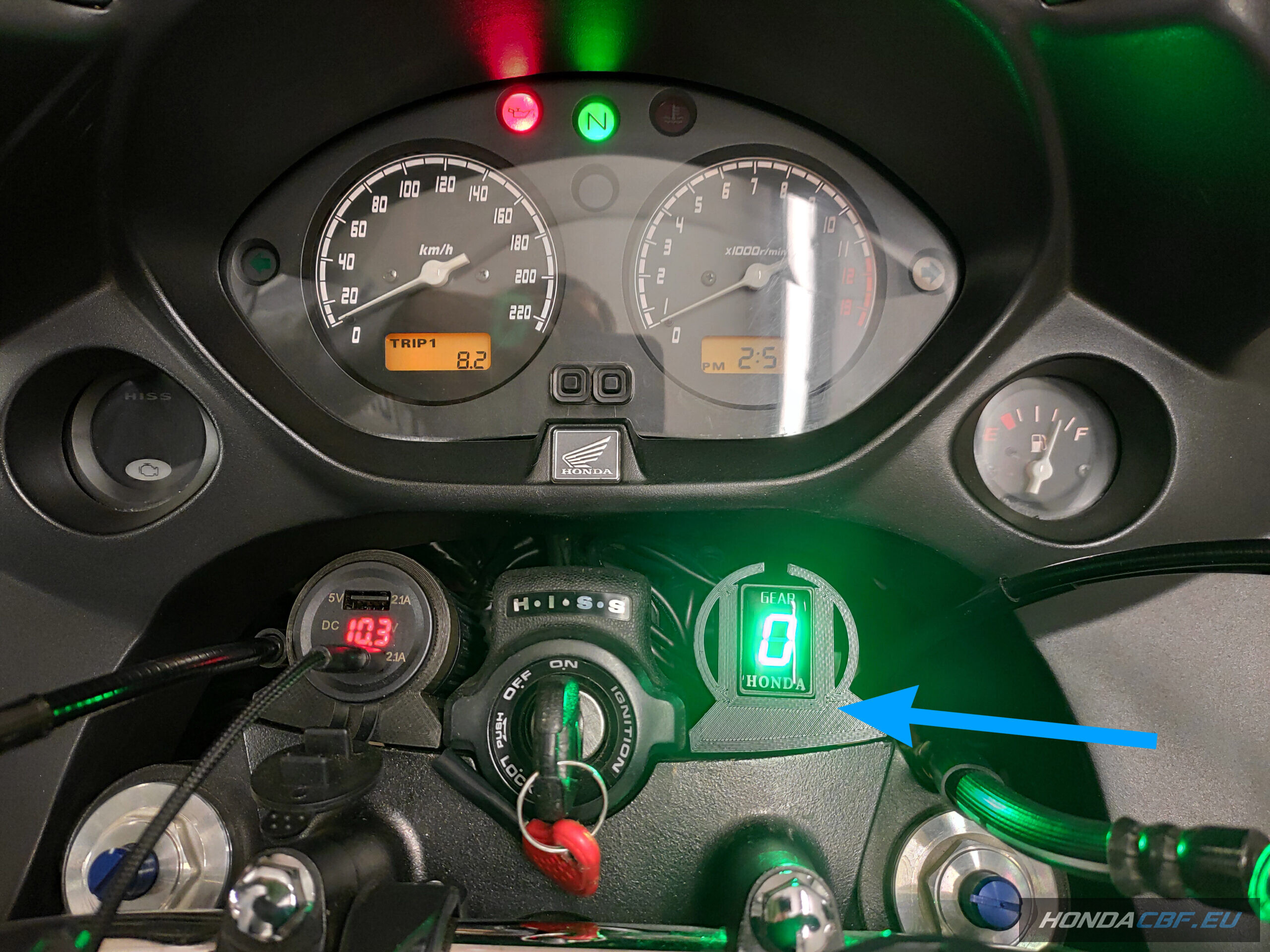 Honda CBF gear indicator holder